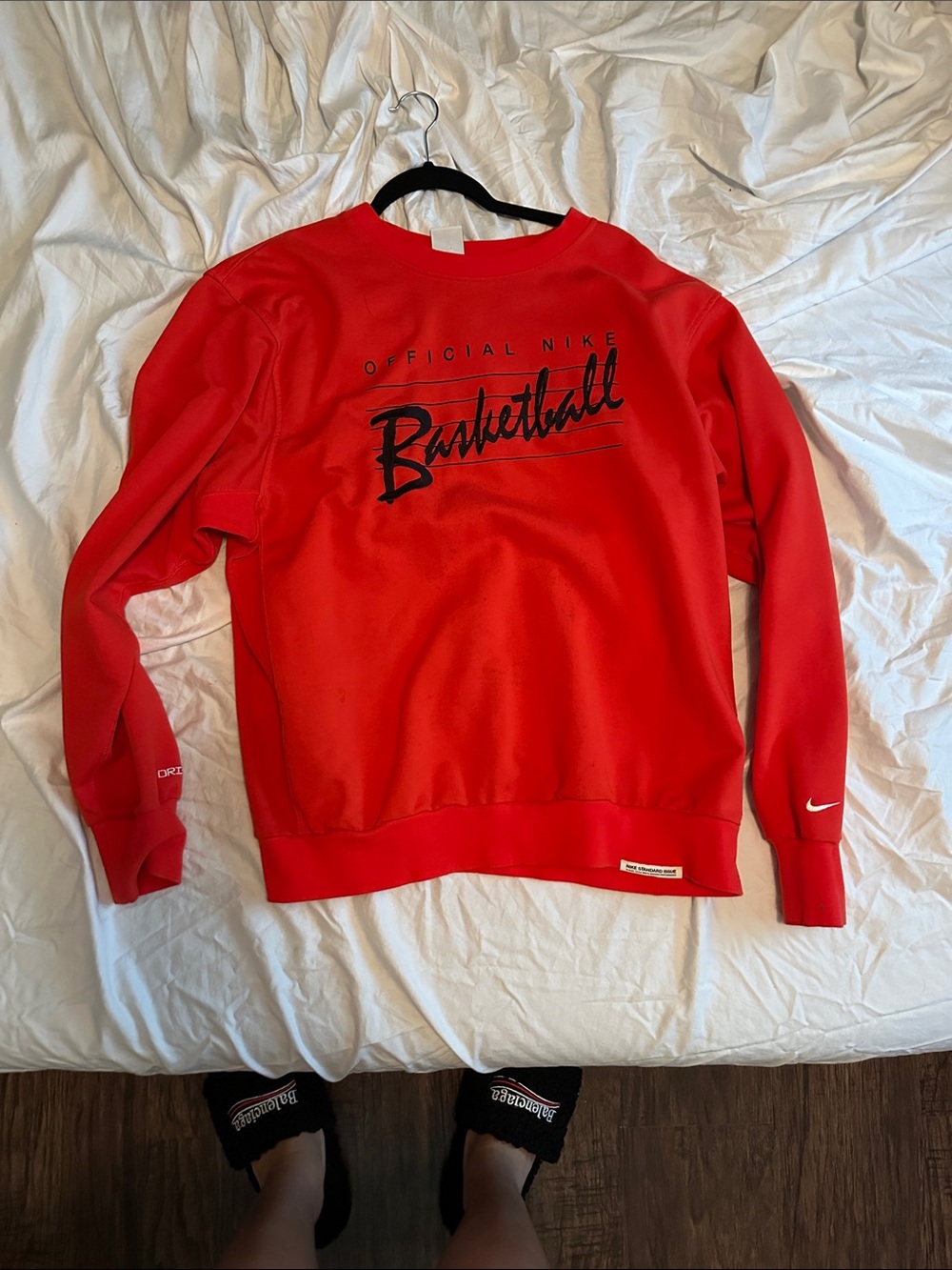 Nike Red Men’s Basketball Crewneck Sweatshirt
